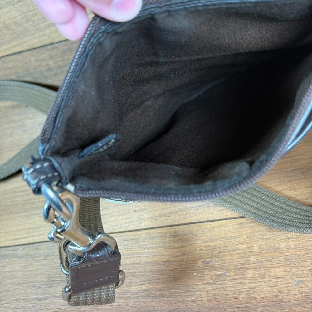 Coach Signature Jacquard‎ Crossbody Shoulder Bag Brown Canvas/Leather - Picture 3 of 8